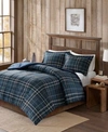 Woolrich Flint 3 Pc. Cozyspun Down Alternative Comforter Mini Sets In Navy