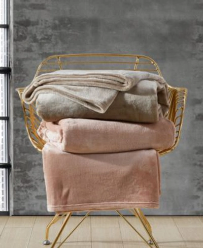 KENNETH COLE NEW YORK SOLID ULTRA SOFT PLUSH BLANKETS