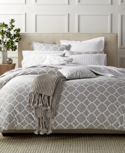 Charter Club Damask Designs Geometric Dove 3 Piece Duvet Sets Created For Macys Bedding In Geo Dove