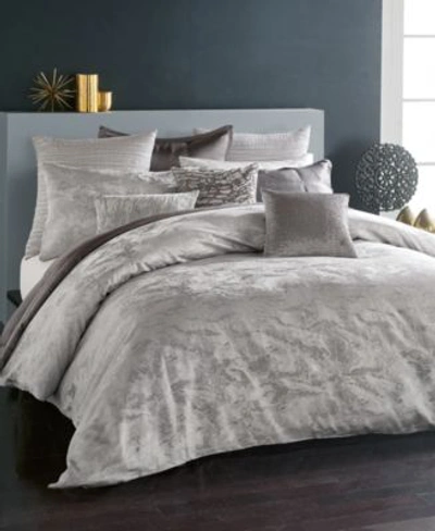 Donna Karan Collection Luna Duvet Cover Bedding In Platinum