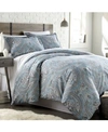Southshore Fine Linens Classic Paisley 3 Piece Reversible Comforter Set Bedding In Aqua