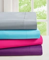 Intelligent Design Microfiber 6 Pc Sheet Set With Side Storage Pockets Collection Bedding In Purple