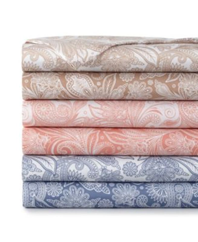 Southshore Fine Linens Perfect Paisley Deep Pocket Boho Sheet Set Bedding In Taupe