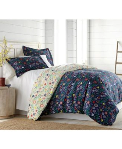 Southshore Fine Linens Boho Bloom Duvet Cover Sham Set Bedding In Blue