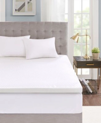 Sleep Philosophy 3 Gel Memory Foam Mattress Toppers With Cooling Cover In White