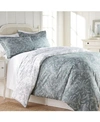 Southshore Fine Linens Reversible Floral Duvet And Sham Set Bedding In Taupe