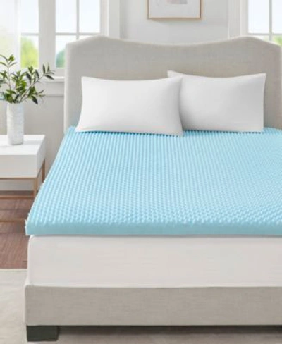 Sleep Philosophy 3 Gel Infused Memory Foam Mattress Toppers In Blue