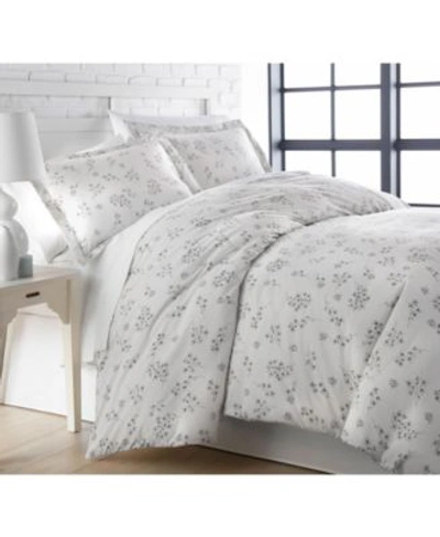 Southshore Fine Linens Sweet Florals Ultra Soft Duvet Cover Sets Bedding In Gray