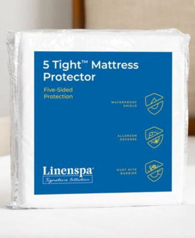 Linenspa Signature Collection 5tight Five Sided Mattress Protector In White