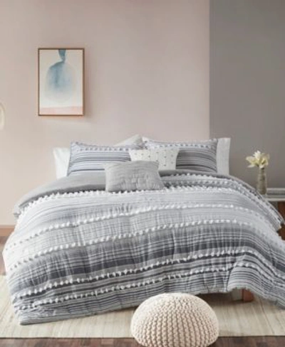 Urban Habitat Calum 5 Piece Duvet Cover Set Bedding In Grey