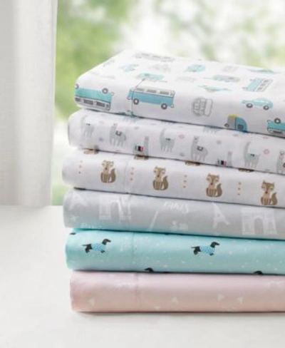 Intelligent Design Novelty Printed Sheet Set Collection Bedding In Grey Llamas