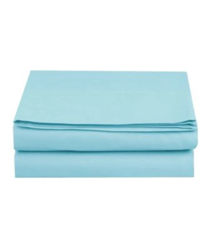 Elegant Comfort Silky Soft Flat Sheets Bedding In Navy