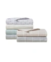 Beautyrest Oversized Flannel Oversized Cotton Flannel Sheet Sets Bedding In Gray Windowpane