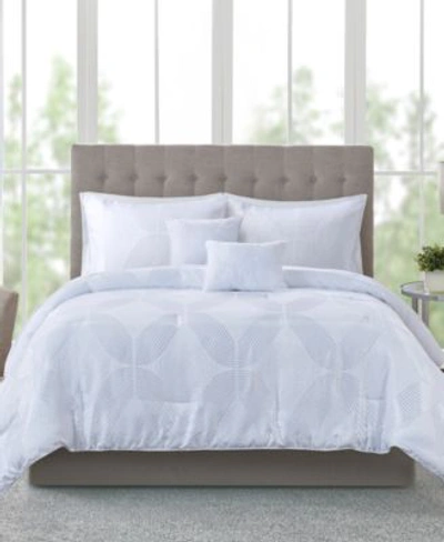Addison Park Lynx 9 Pc. Tonal Jacquard Comforter Sets Bedding In White