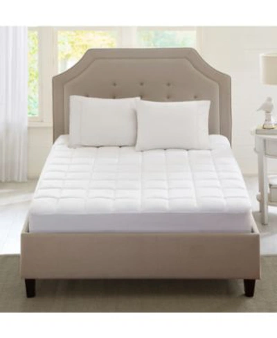 Sleep Philosophy Highline Quilted 3m Scotchgard Microfiber Mattress Pads In White