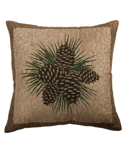 Donna Sharp Antique-like Pine Cone Decorative Pillow, 18" X 18"