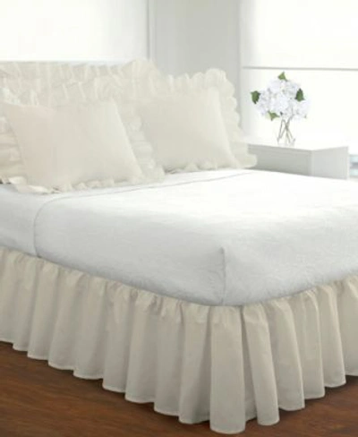 Fresh Ideas Ruffled Poplin Bedskirts Bedding In White