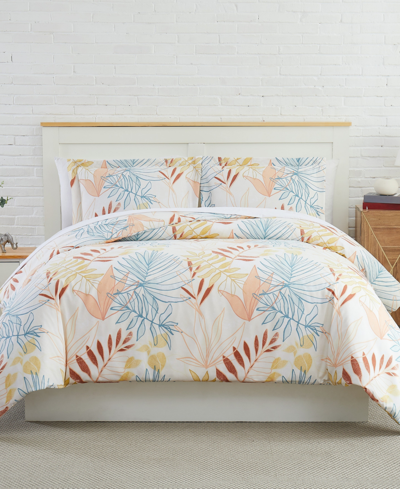Southshore Fine Linens Tropic Leaf 3 Piece Comforter Set, Full/queen In Multi