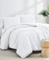 Southshore Fine Linens Chevron Clipped Jacquard 3-pc. Comforter Set, Full/queen In White