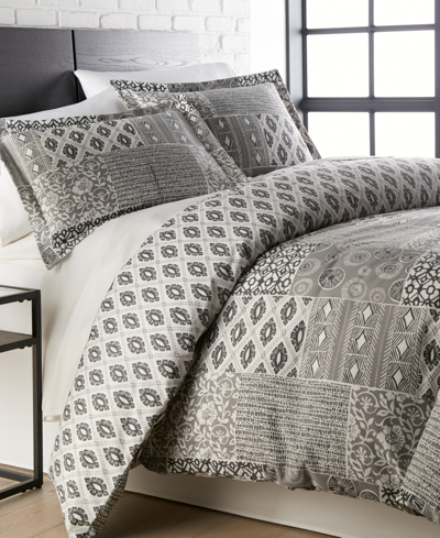 Southshore Fine Linens Global Patchwork Down Alternative 3-pc. Comforter Set, Full/queen In Gray