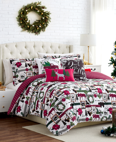 Southshore Fine Linens Merry Town Christmas Reversible 6-pc. Comforter Set, Full/queen In Multi