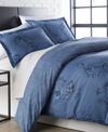 Southshore Fine Linens Harmony Down Alternative 3 Piece Comforter And Sham Set, Full/queen In Blue