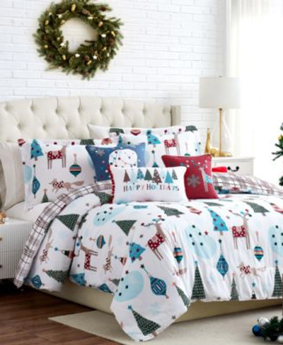 Southshore Fine Linens Winter Wonderland Reversible 6 Piece Comforter Set, King In Red