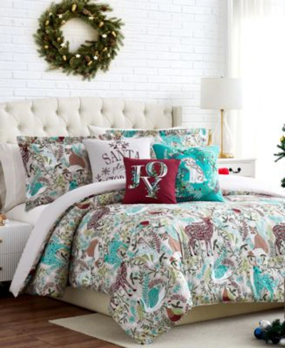 Southshore Fine Linens Christmas Woodland Reversible Comforter Sets In Multi