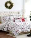 SOUTHSHORE FINE LINENS HOLLY JOLLY LANE REVERSABLE 6 PIECE COMFORTER SET