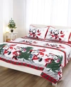 DISNEY MICKEY MINNIE HOLIDAY QUILT SHAM SETS BEDDING