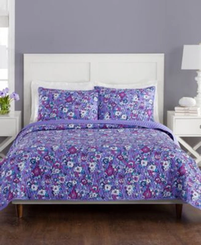 Vera Bradley Enchanted Garden Quilt Set Collection Bedding In Purple