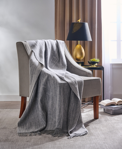 Michael Aram Closeout!  Woodgrain Throw, 50" X 70" In Gray