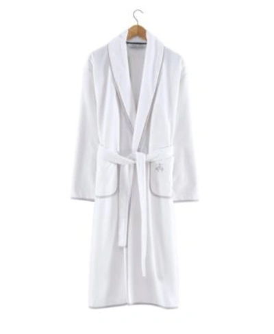 Brooks Brothers Contrast Frame Bathrobe Collection Bedding In Silver-tone