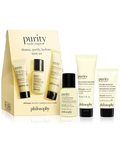 Philosophy 3-pc. Purity Made Simple Cleanse, Purify, Hydrate Mini Set In No Color