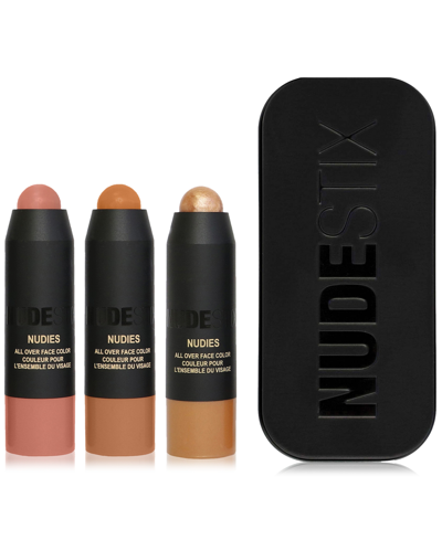 Nudestix Mini Soft & Warm Nudes 3-piece Kit In Nude Buff/terracotta Tan/bubbly Bebe