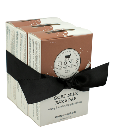 Dionis Creamy Coconut Oats Goat Milk Bar Soap Bundle, Pack Of 3