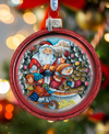 G.DEBREKHT CHRISTMAS IS COMING CUT BALL HOLIDAY ORNAMENT