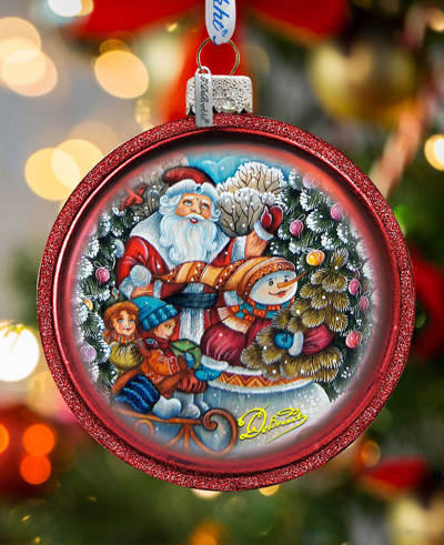 G.debrekht Christmas Is Coming Cut Ball Holiday Ornament In Multi Color