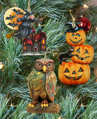 Designocracy Classic Holiday Ornaments, Set Of 3 In Multi Color