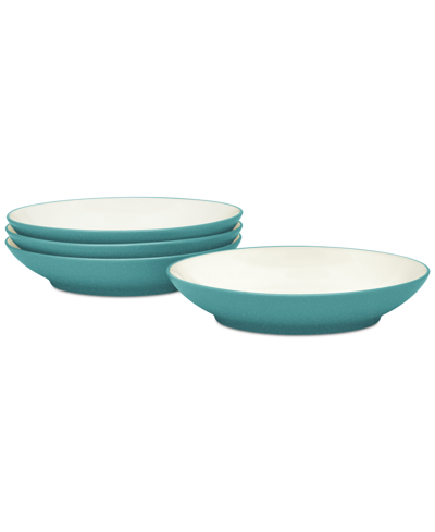 Noritake Colorwave Coupe Pasta Bowls 35-oz, Set Of 4 In Turquoise
