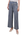 NY COLLECTION PETITE CROPPED PULL ON PANTS WITH SASH