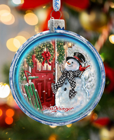 G.debrekht Happy Snowman Holiday Ornament In Multi Color