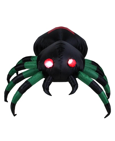 Northlight Lighted Inflatable Halloween Spider Outdoor Yard Decoration, 3.5' In Green