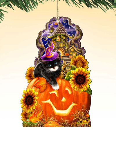 Designocracy Kitten Holiday Ornaments, Set Of 2 In Multi Color