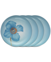 Noritake Colorwave Floral Accent Plates, Set Of 4 In Ice