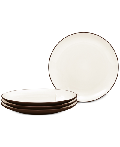 Noritake Colorwave Coupe Dinner Plates, Set Of 4 In Chocolate