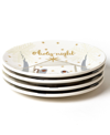 Coton Colors Neutral Nativity Salad Plate 4 Piece Set, Service For 4 In White