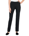 Jm Collection Women's Tummy-control Cambridge Slim-leg Pull-on Pants, Exclusively At Macy's In Charcoal Heather