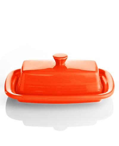 Fiesta Xl Covered Butter Dish In Poppy