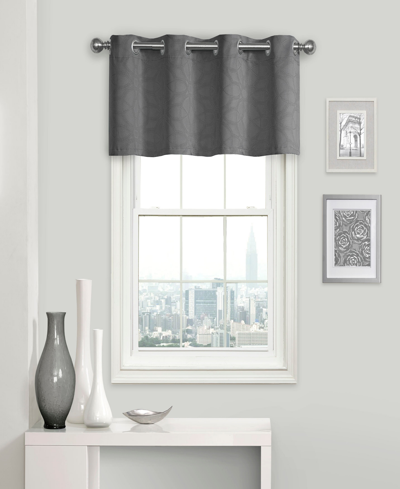 Eclipse Kingston Embossed Valance, 52" X 18" In Smoke